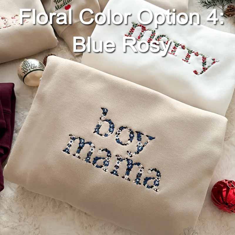 🌸 Everbloom - Embroidered Floral Mama Sweatshirt for Mom & Grandma