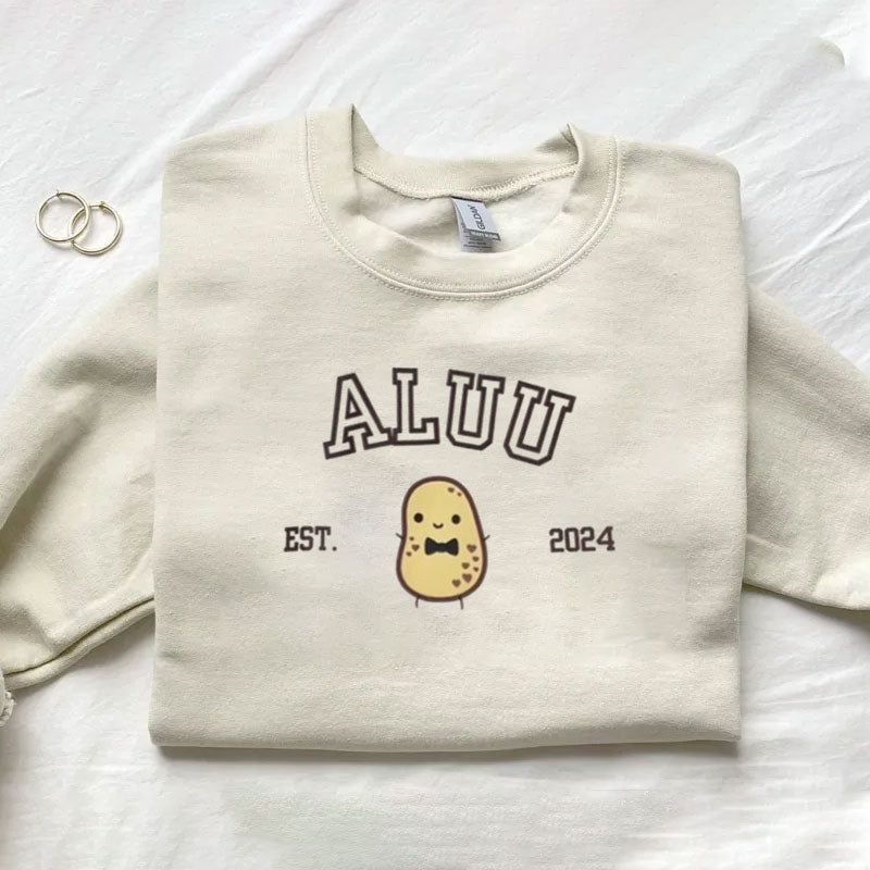 Personalized Potato-Themed T-Shirt, Crewneck Sweatshirt & Hoodie