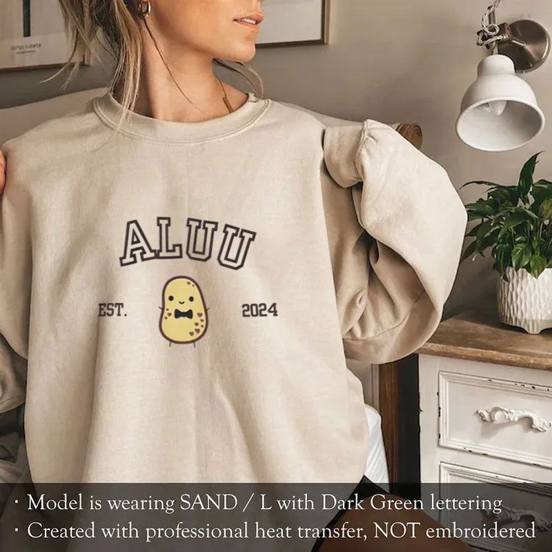 Personalized Potato-Themed T-Shirt, Crewneck Sweatshirt & Hoodie