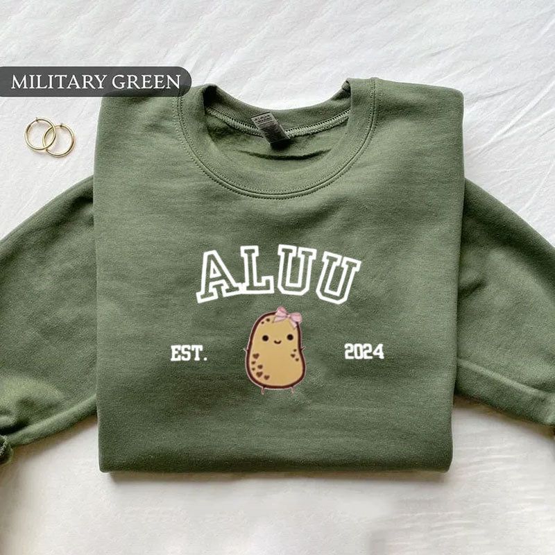 Personalized Potato-Themed T-Shirt, Crewneck Sweatshirt & Hoodie