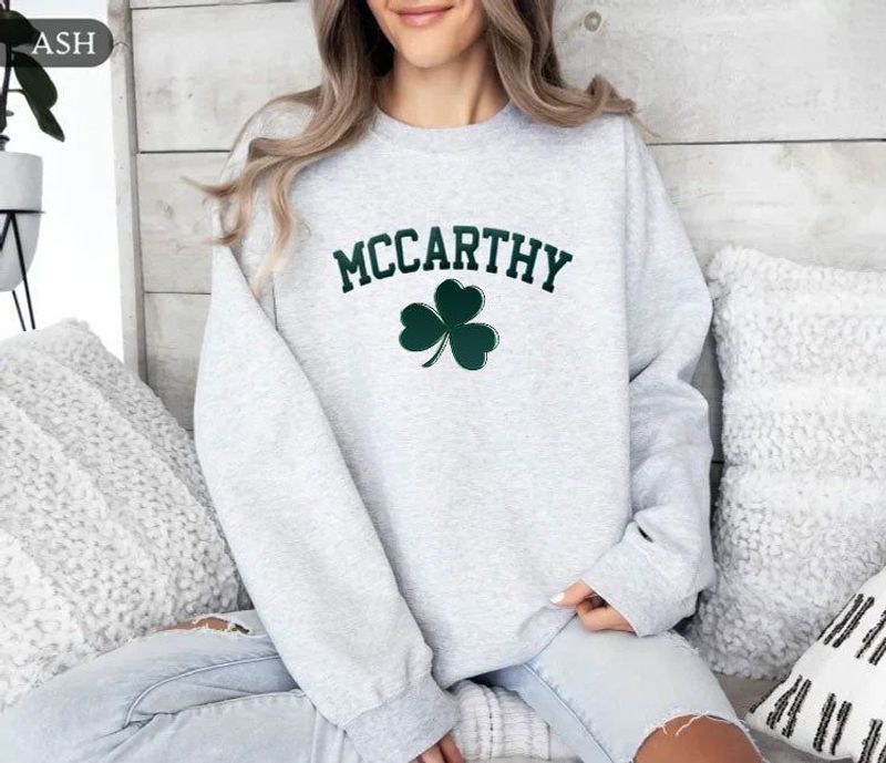 Personalized Name St Patrick's Day Shamrock Sweatshirt