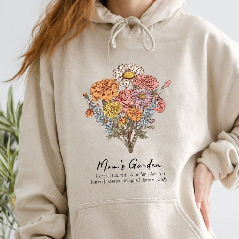 Blooms & Threads Birth Flower Hoodie – Wear Your Story in Full Bloom