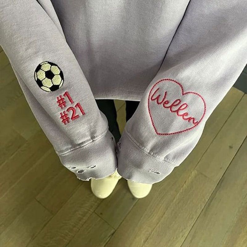 VINTAGE CUSTOM CREW-Custom Embroidered Hand Distressed Crew Neck Sweatshirt