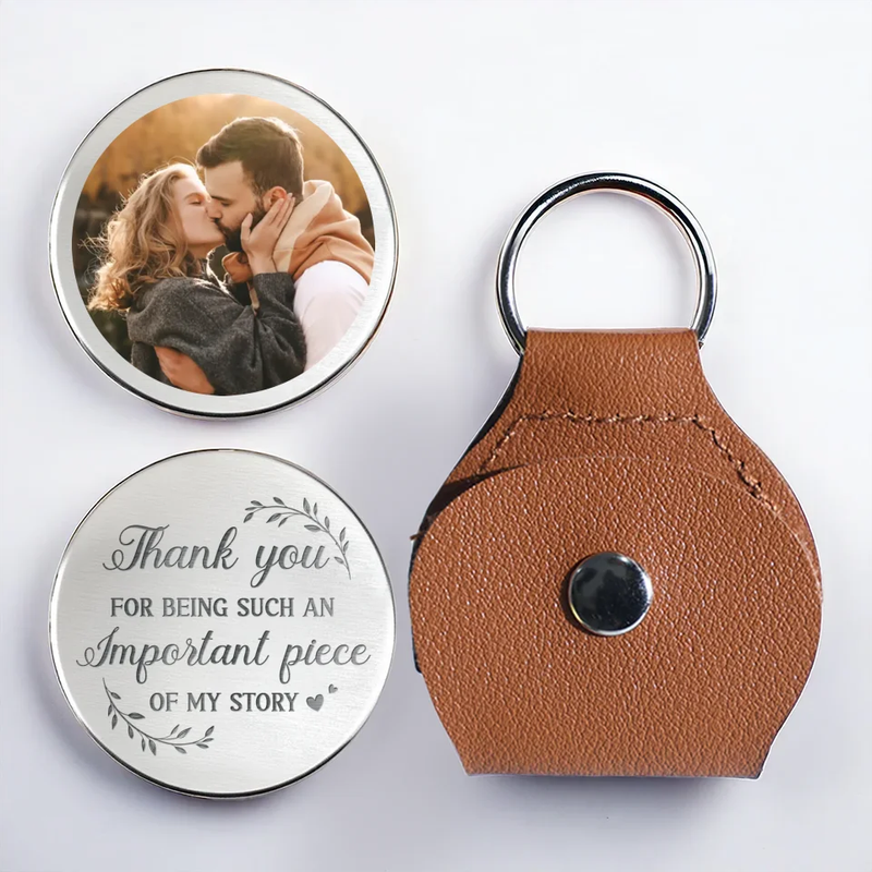 Custom Photo Thank You For Being Such An Immportant Piece Of My Story - Couple Personalized Custom Pocket Hug - Gift For Husband Wife, Anniversary