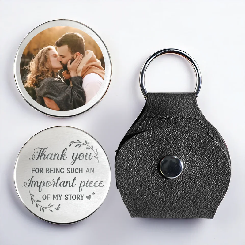 Custom Photo Thank You For Being Such An Immportant Piece Of My Story - Couple Personalized Custom Pocket Hug - Gift For Husband Wife, Anniversary