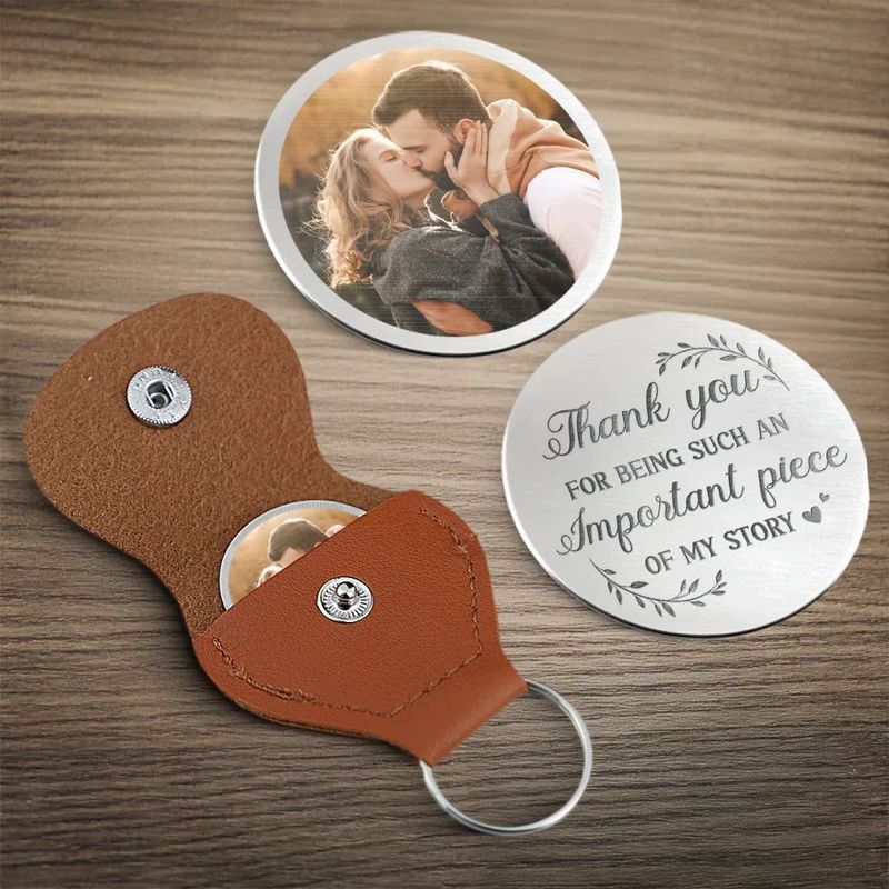 Custom Photo Thank You For Being Such An Immportant Piece Of My Story - Couple Personalized Custom Pocket Hug - Gift For Husband Wife, Anniversary