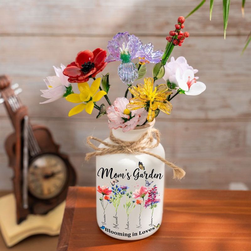 Custom Grandma Garden Nativity Vase for Mother's Day Gift