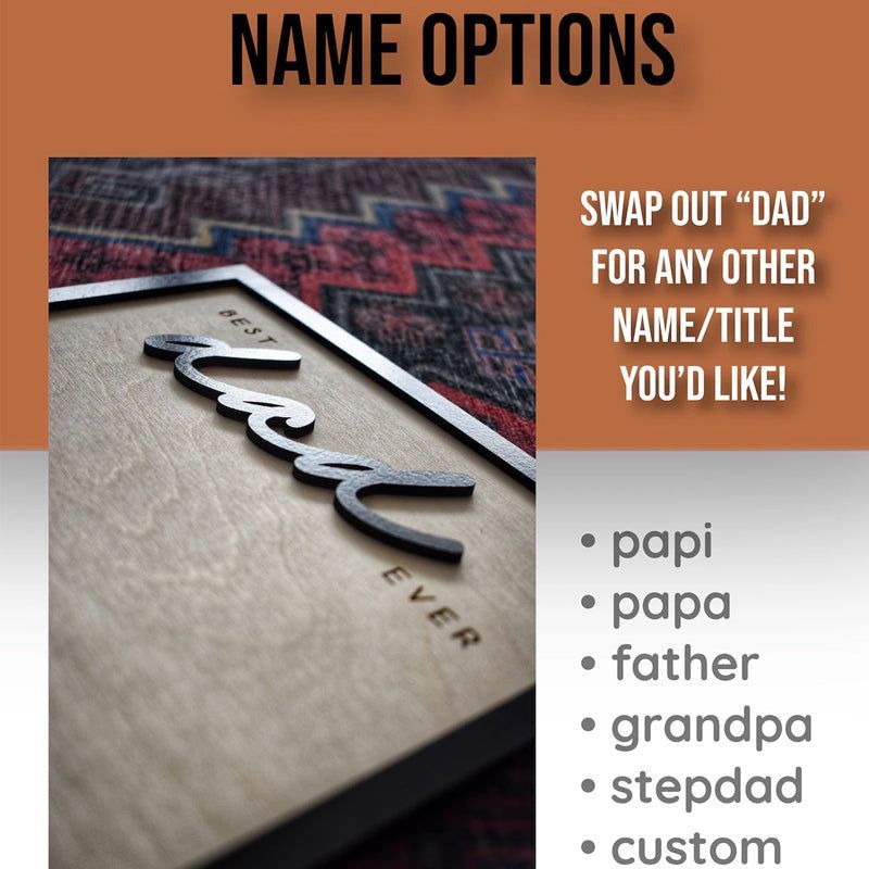 Hands Down Best Dad Ever | Personalized Engraved Wooden Sign |