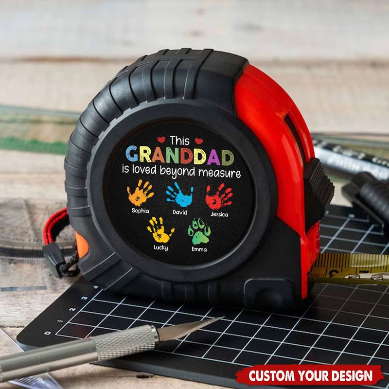 A Hero In Every Heart - Customized Personalized Family Measuring Tape - Father's Day Gift for Dad