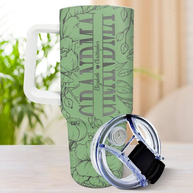 Mom Grandma Nana - Personalized 40oz Tumbler With Straw