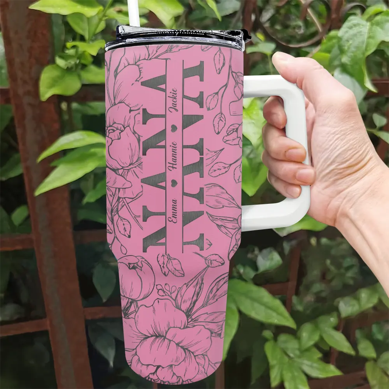 Mom Grandma Nana - Personalized 40oz Tumbler With Straw