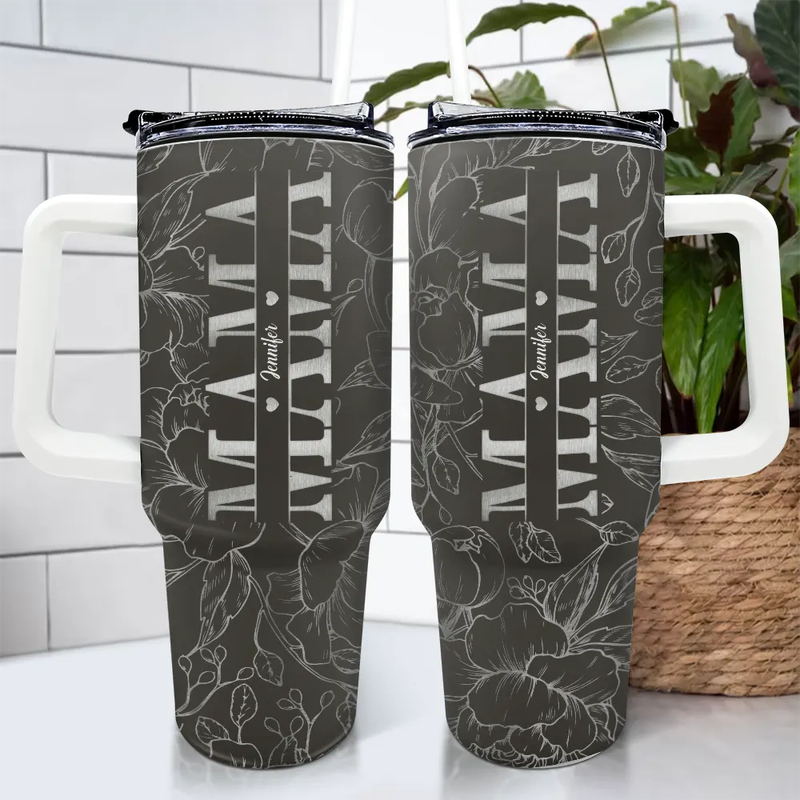 Mom Grandma Nana - Personalized 40oz Tumbler With Straw