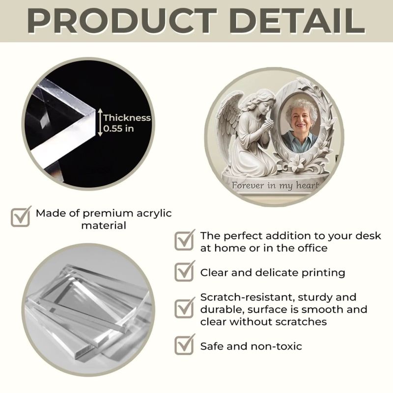 Customized Acrylic Photo Plaques Sympathy Gifts for Family Members