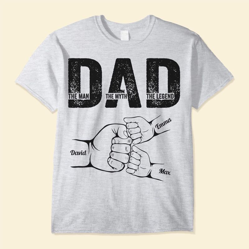 Dad The Man The Myth The Legend - Personalized Shirt Father's Day