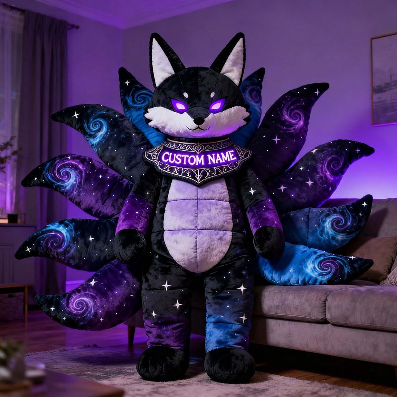 Cosmic Nine-Tailed Fox – Custom Galaxy Spirit Plush
