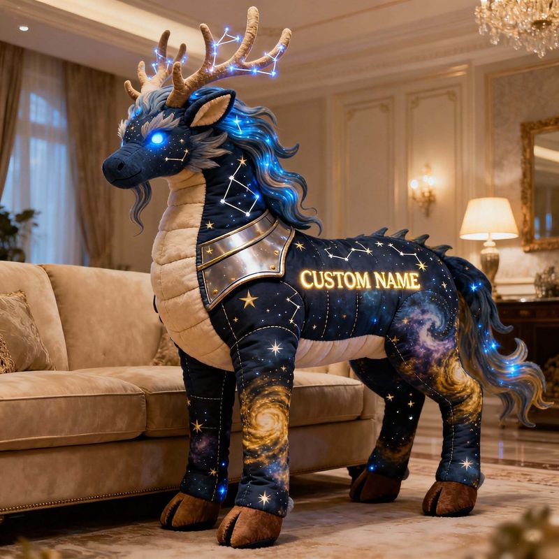 Starfall Celestial Stag – Personalized Cosmic Guardian Plush