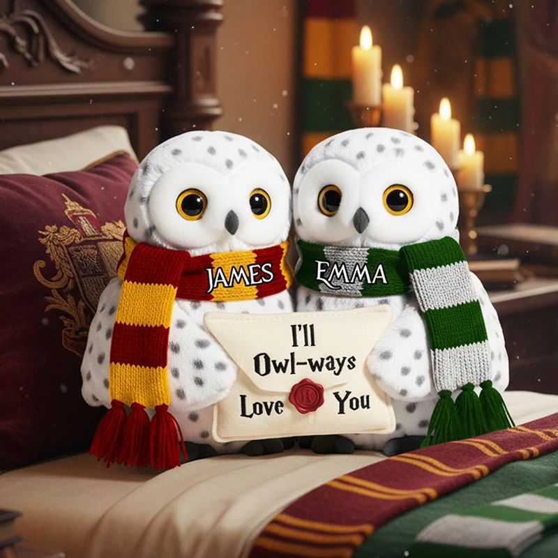 Owl Couple Custom Shape Pillow  - Personalized Gifts For Couple 01nata271125