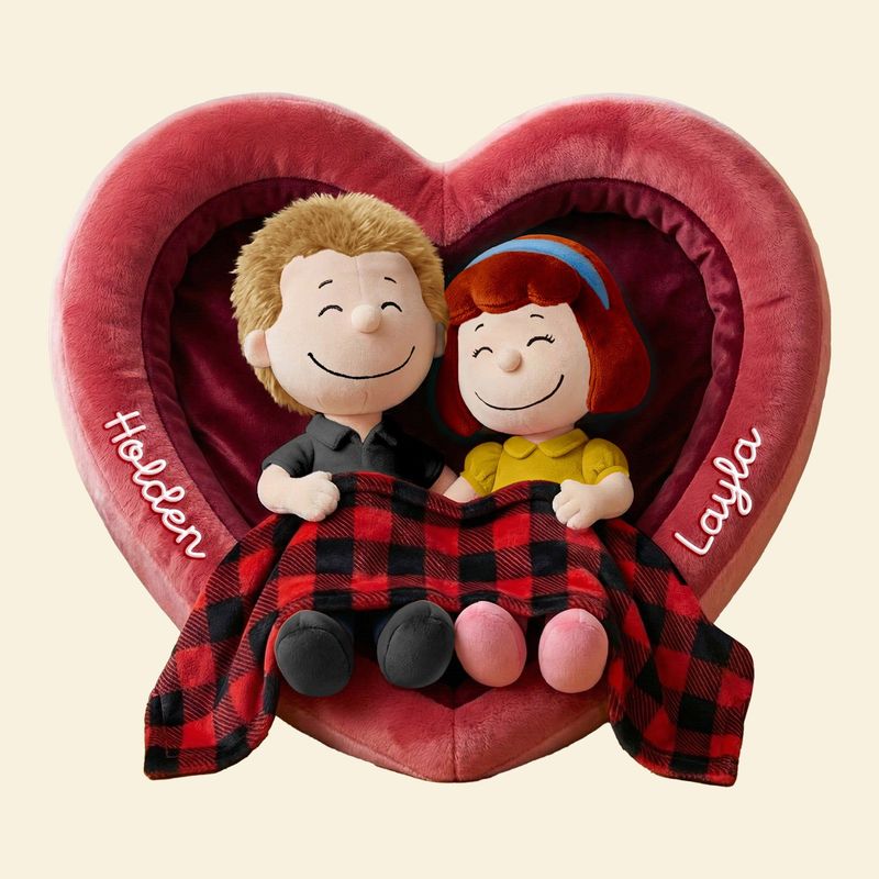 Happy Cute Couple Snuggling Custom Shape Pillow, Personalized Gifts For Couple 02qhmg261125