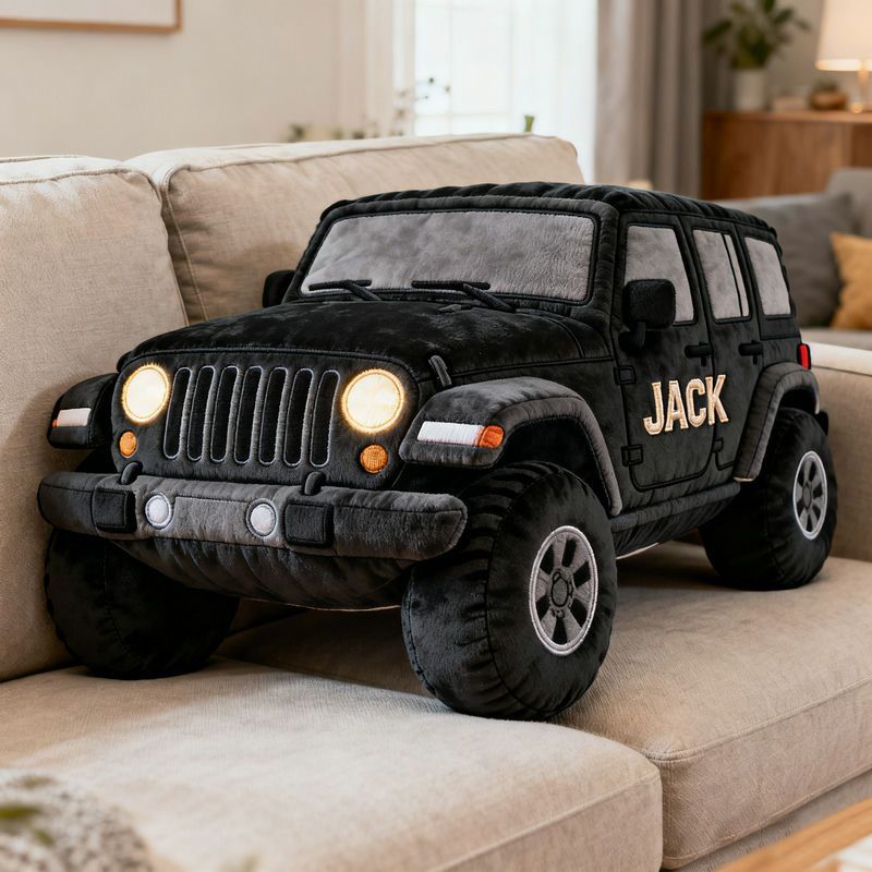 Custom Pickup Truck Photo Pillow – Personalized Cushion for Truck Lovers