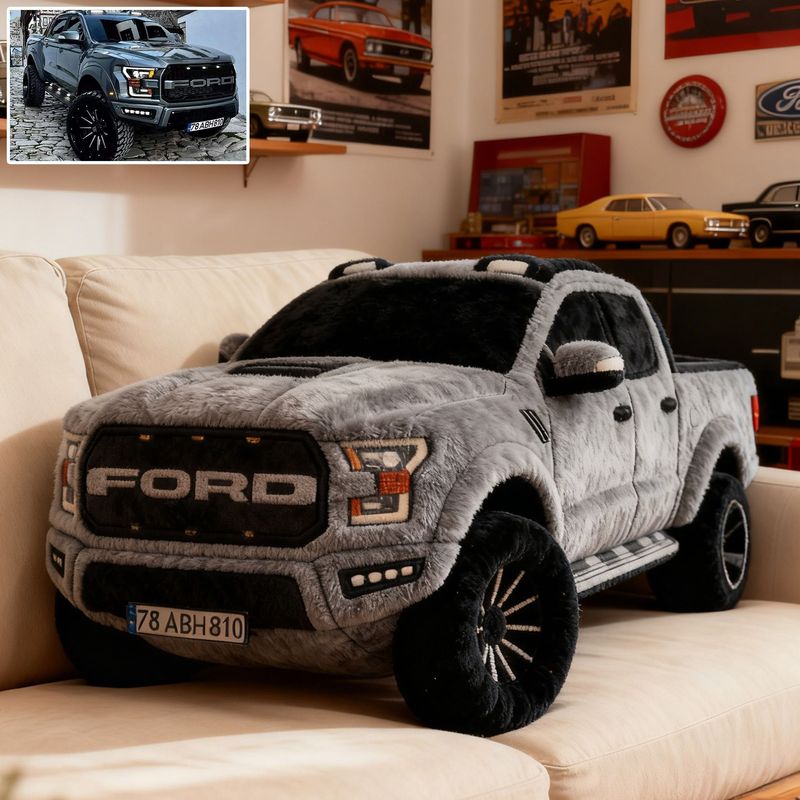 Custom Pickup Truck Photo Pillow – Personalized Cushion for Truck Lovers