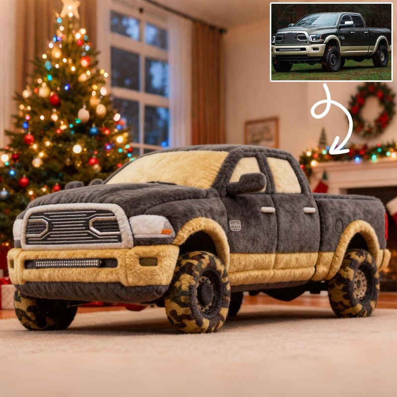 Custom Pickup Truck Photo Pillow – Personalized Cushion for Truck Lovers