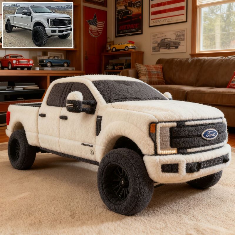 Custom Pickup Truck Photo Pillow – Personalized Cushion for Truck Lovers