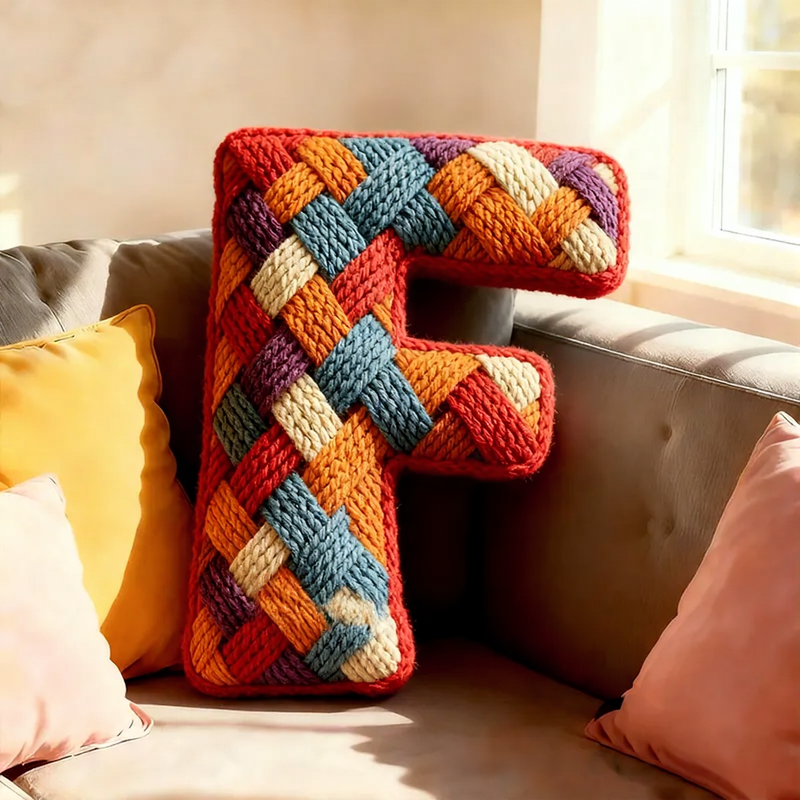 Personalized Woven Style Pillow with Custom Name 3D Graphic Print Unique Cushion Gifts