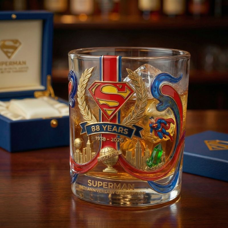 Superman 88th Anniversary Glass - Hero Legacy Edition (1938-2026)