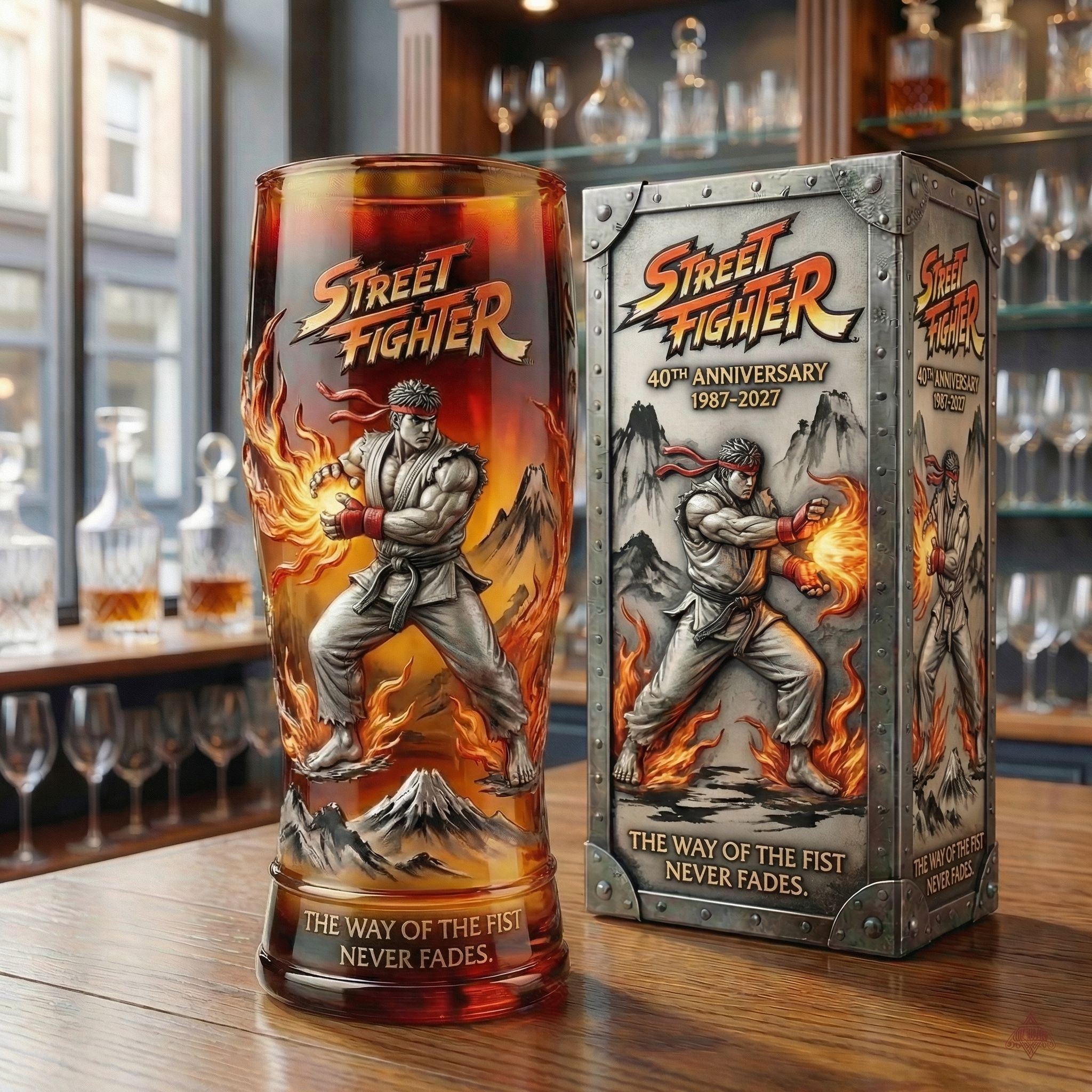 🕹️ Arcade-Kämpfer 40-jähriges Jubiläum-Legacy-Glas