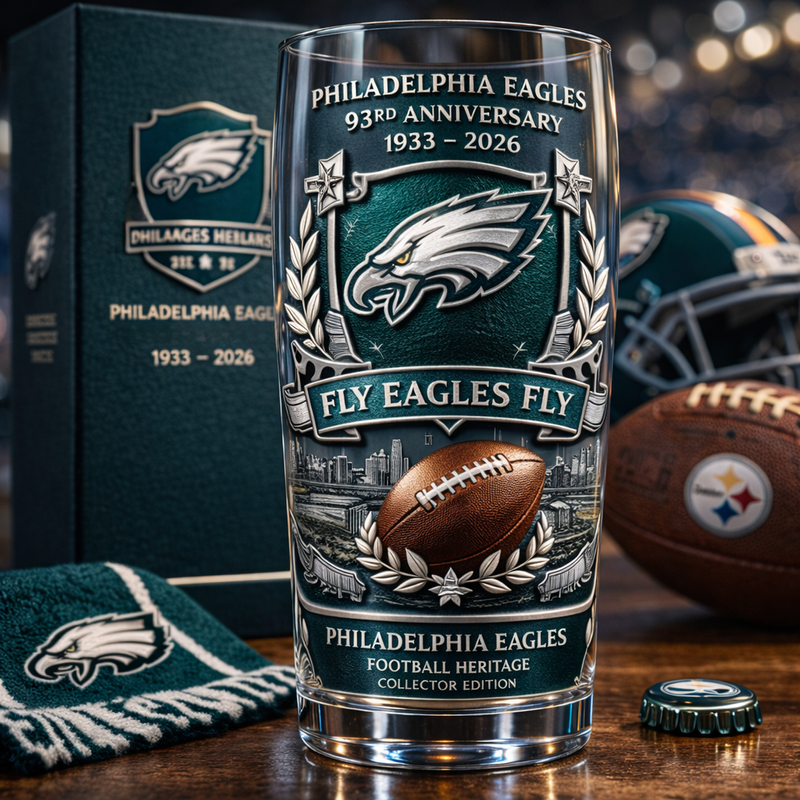 🏈2026 Fußball mannschaft Jubiläum Sammler Pint Glas🎁