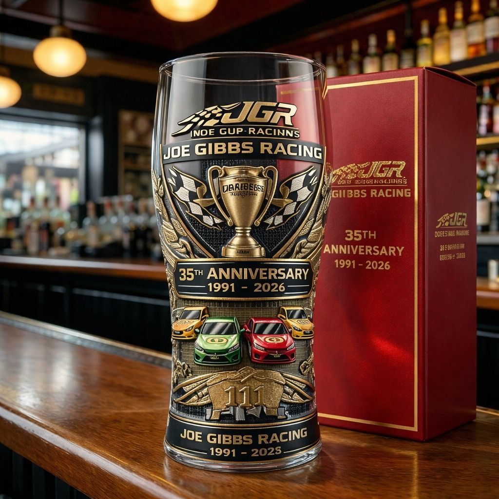 JGR 1991-2026 35. Jahrestag 3D-Relief Pint Glas