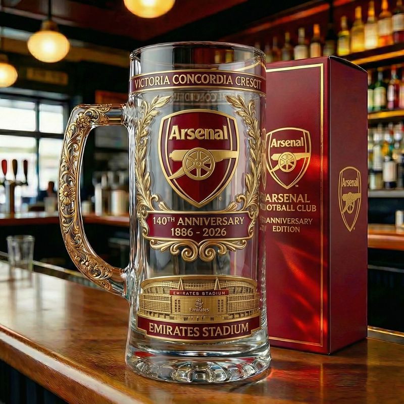 Arsenal 140th Anniversary Gedenk glas (1886-2026)