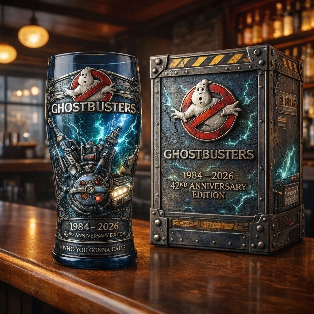 GB Legacy 1984-2026 42. Jahrestag 3D-Relief Pint Glas