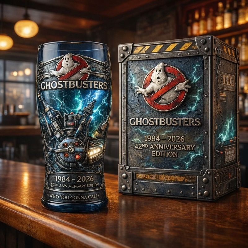 GB Legacy 1984-2026 42. Jahrestag 3D-Relief Pint Glas