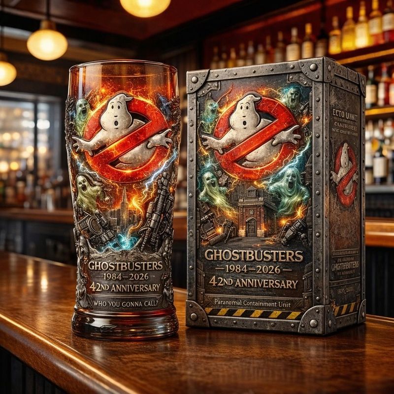 GB Legacy 1984-2026 42. Jahrestag 3D-Relief Pint Glas