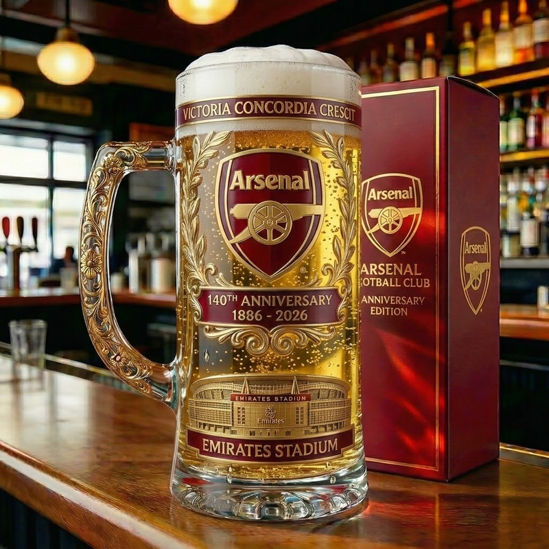 Arsenal 140th Anniversary Gedenk glas (1886-2026)