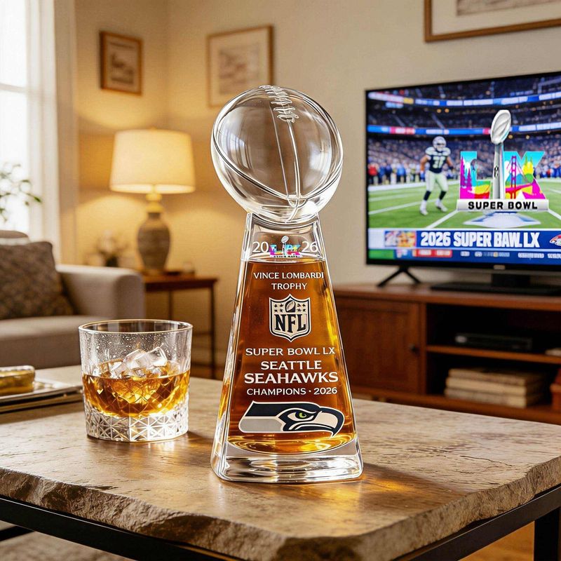 Seattle Seahawks Super Bowl LX Champions 2026 Gedenk-Whisky flasche