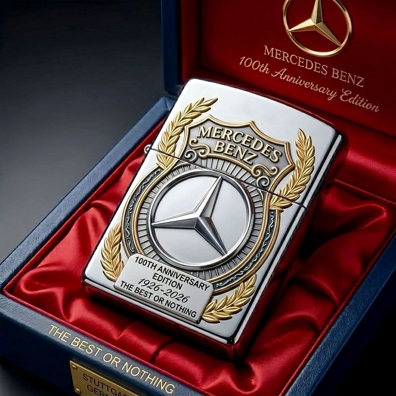 Merc 100th Anniversary Edition Luxus Zippo Feuerzeug (1926-2026)