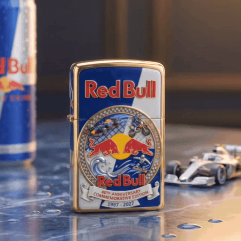 Red Bull 40-jähriges Jubiläum Collector Feuerzeug