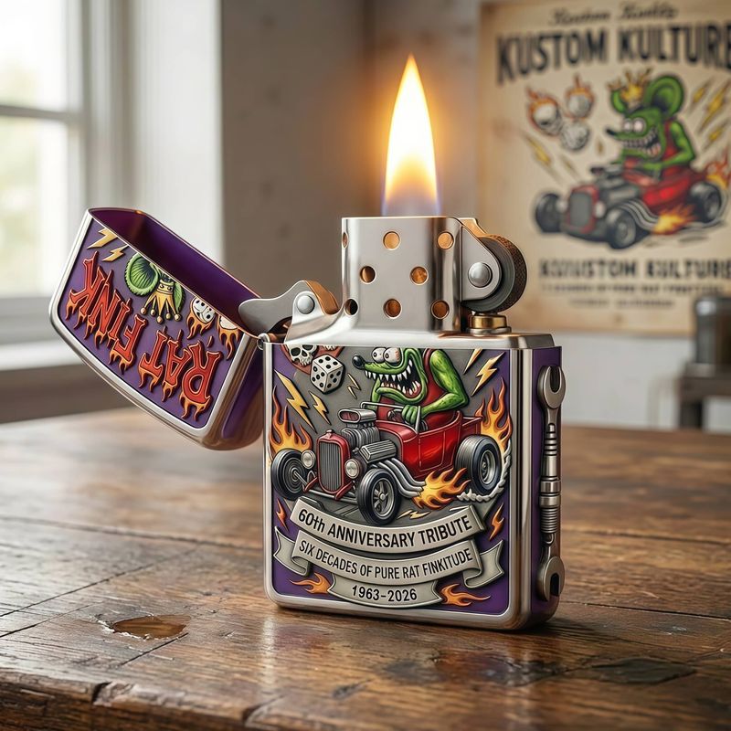 🐀Rat Fink 60. Jubiläum: Kustom Kulture Legacy Feuerzeug🔥