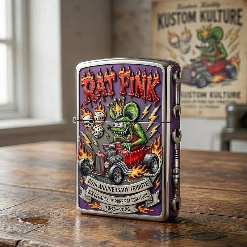🐀Rat Fink 60. Jubiläum: Kustom Kulture Legacy Feuerzeug🔥