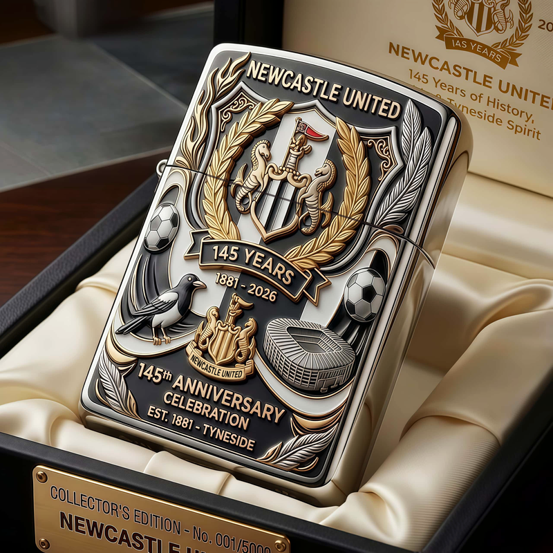 Newcastle United 145-jähriges Jubiläum Gedenk Zippo Feuerzeug