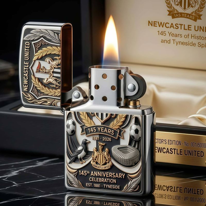 Newcastle United 145-jähriges Jubiläum Gedenk Zippo Feuerzeug