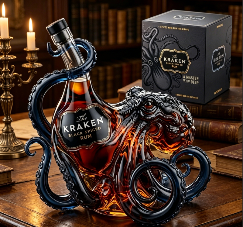 Die Kraken Rum Edition 3D Octopus Flasche