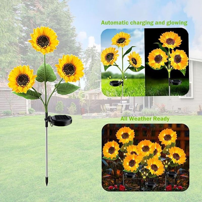 Mother's Day Sale - Solar LED Sunflower Garden Lights-29.6inch
