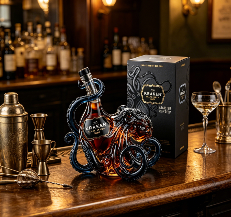 Die Kraken Rum Edition 3D Octopus Flasche