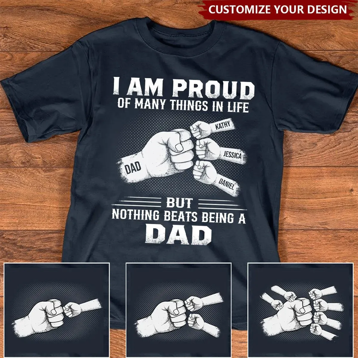 I Am Proud Of Many Things In Life - Family Personalized Custom Unisex T-shirt - Father's Day
