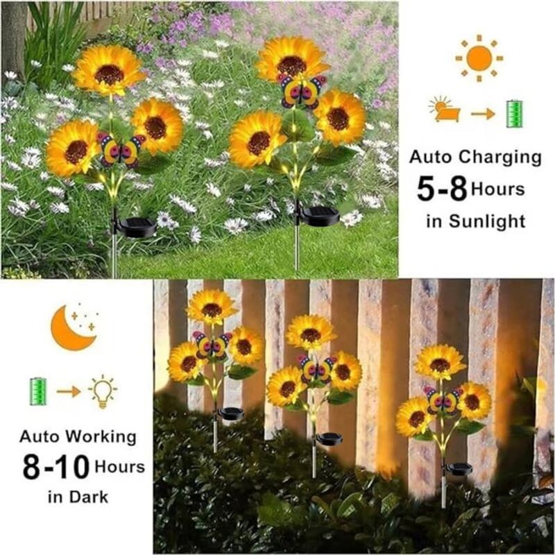 Mother's Day Sale - Solar LED Sunflower Garden Lights-29.6inch