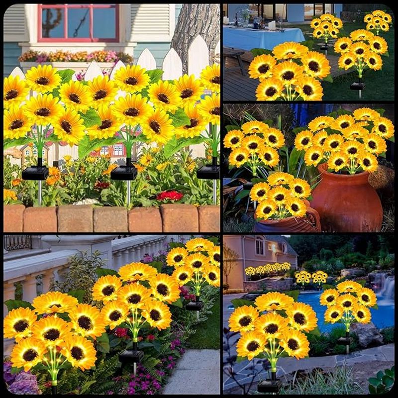Mother's Day Sale - Solar LED Sunflower Garden Lights-29.6inch