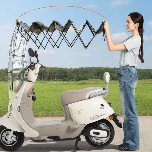 Electric scooter rain & sun canopy
